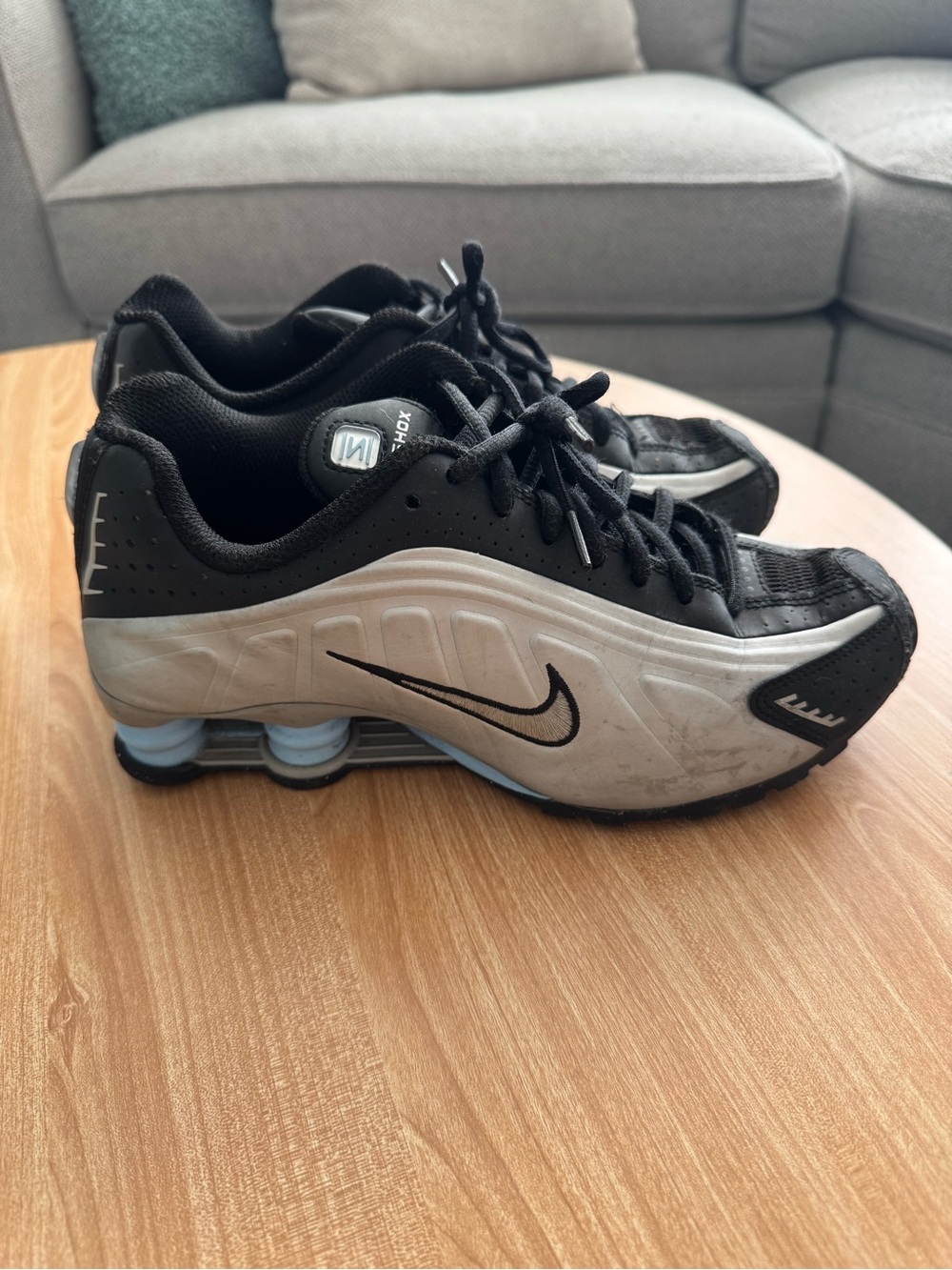 Nike Black & Silver Shox Athletic Sneakers